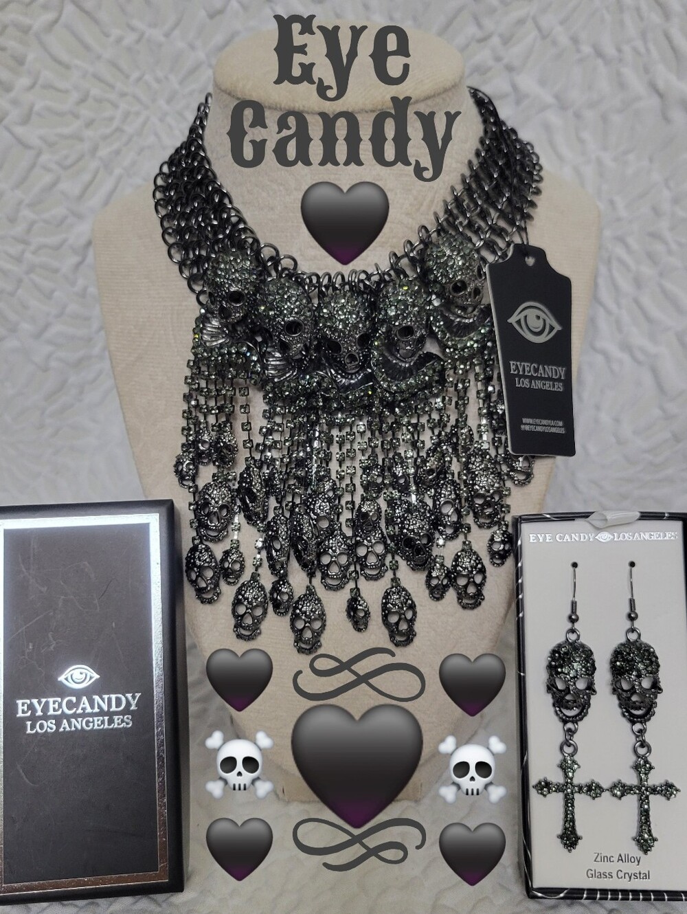 🥀☠️Eye Candy Fringe Statement Necklace & Earring Set